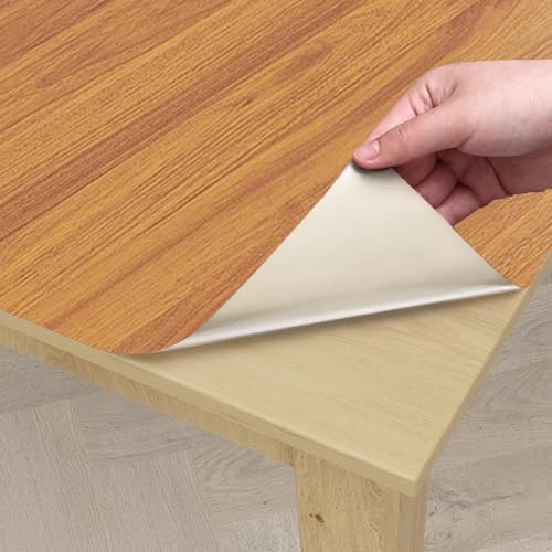 Holzmaserung-Vinylfolie, Selbstklebende Holzoptik-Folie, mehrfarbig, mehrere Größen, wasserdicht, hitzebeständig(Teak,120x300cm) von BTYQKZVPM