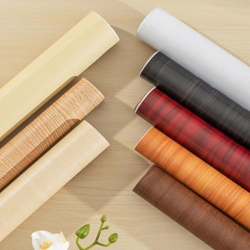 Holzmaserung-Vinylfolie, Selbstklebende PVC-Folie in Holzoptik, mehrere Größen(Tischfolie 1,120x1000cm) von BTYQKZVPM