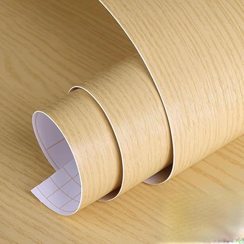 Holzmaserung-Vinylfolie, Selbstklebende PVC-Folie in Holzoptik for Tische, Möbel, Türen, mehrfarbig, mehrere Größen(Braune Walnuss,60x1000cm) von BTYQKZVPM