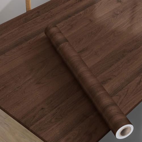 Holzmaserung-Vinylfolie, Selbstklebende Vinylrolle mit Holzmaserung for Möbel, mehrfarbig, mehrere Größen(Holzfolie 01,60x1000cm) von BTYQKZVPM
