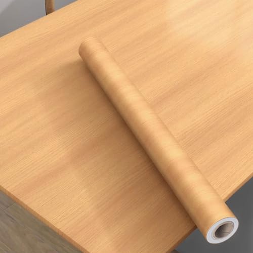 Holzmaserung-Vinylfolie, Selbstklebende Vinylrolle mit Holzmaserung for Möbel, mehrfarbig, mehrere Größen(Holzfolie 03,120x1000cm) von BTYQKZVPM