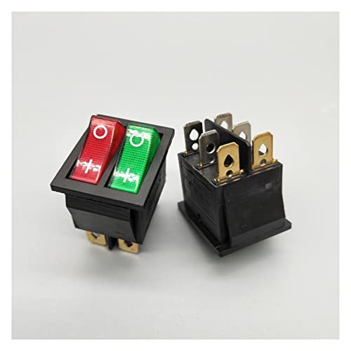 Kippschalter, 1 stücke Kcd8 6 Pin 16A 250V 20a 125V Doppel Lampe Schalter Wasserdichte Schalter Kcd6 Marine Power Schalter(Rg2d6p) von BTYQKZVPM