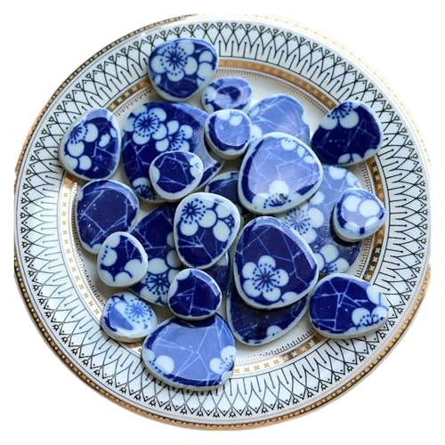 Mosaikfliesen, 100 g DIY Keramik Mosaik Fliesen Glas Spiegel handgefertigte Ornamente(Color 01) von BTYQKZVPM