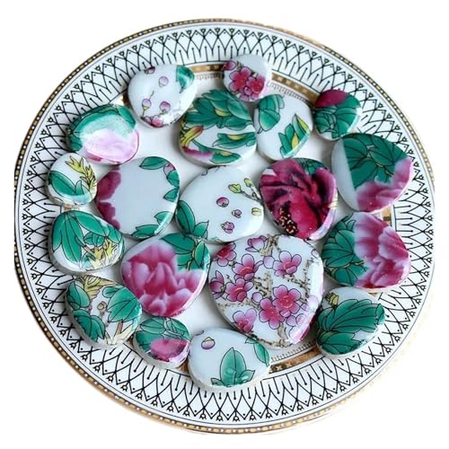 Mosaikfliesen, 100 g DIY Keramik Mosaik Fliesen Glas Spiegel handgefertigte Ornamente(Color 02) von BTYQKZVPM