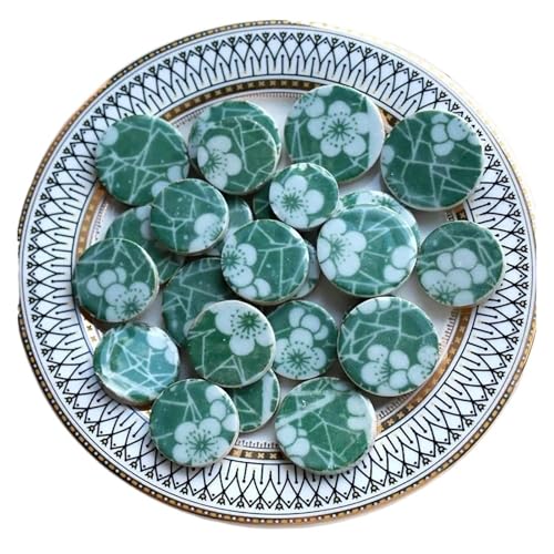 Mosaikfliesen, 100 g DIY Keramik Mosaik Fliesen Glas Spiegel handgefertigte Ornamente(Color 04) von BTYQKZVPM