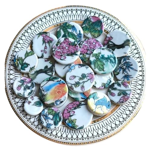 Mosaikfliesen, 100 g DIY Keramik Mosaik Fliesen Glas Spiegel handgefertigte Ornamente(Color 05) von BTYQKZVPM