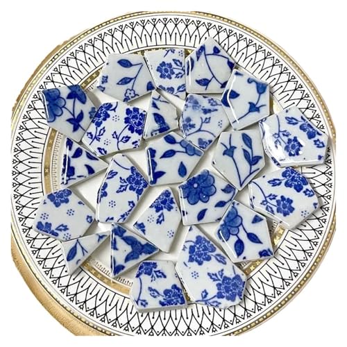 Mosaikfliesen, 100 g DIY Keramik Mosaik Fliesen Glas Spiegel handgefertigte Ornamente(Color 07) von BTYQKZVPM