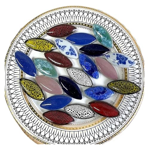 Mosaikfliesen, 100 g DIY Keramik Mosaik Fliesen Glas Spiegel handgefertigte Ornamente(Color 08) von BTYQKZVPM