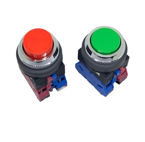 Not-Aus-Taster, Not-Aus-Schalter für Gabelstapler, Not-Aus-Druckschalter mit selbstrückstellender Funktion, Serie ABN, 2er-Pack, mehrfarbig(Abn121g) von BTYQKZVPM