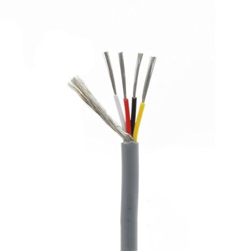 PVC-verzinnter Kupferdraht, 10M 2/3/4 Adern Mehradriges verzinntes Kupferkabel mit Abschirmung 28AWG 26AWG 24AWG 22AWG Datenkabel-Verlängerungsstecker(3 Cores 26 AWG) von BTYQKZVPM