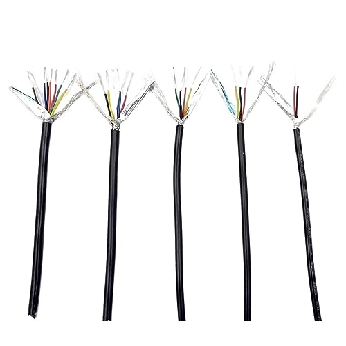 PVC-verzinnter Kupferdraht, 2/5/10M 24AWG 2-8 Adern Ummantelter Draht Kupfer Signal Control Kabel Verlängerungsstecker(5meter 8Cores) von BTYQKZVPM