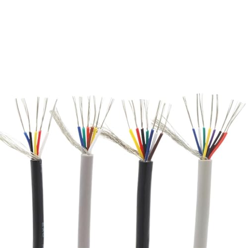 PVC-verzinnter Kupferdraht, 2 3 4 5 6 7 Kerne Kopfhörerkabel 10M UL2547 geschirmtes Signalkabel 30/28/26/24/22AWG Kupferkabel(26AWG 3Cores) von BTYQKZVPM