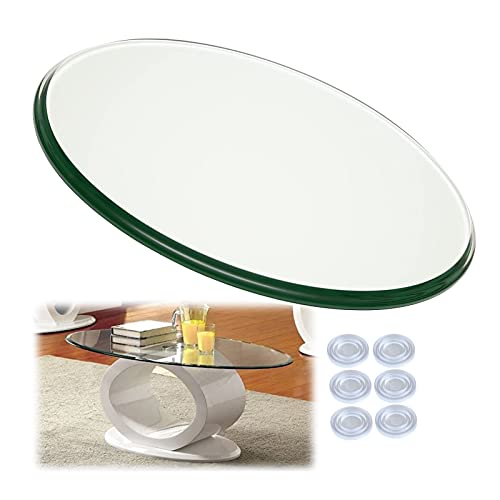 Runder Esstisch aus Glas, Ersatz-Tischplatte aus Glas – rundes gehärtetes Glas(96CM(38IN)) von BTYQKZVPM