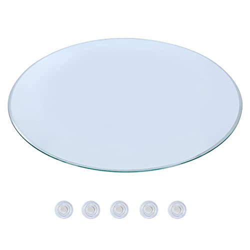 Runder Esstisch aus Glas, Gehärtetes Glas, rund, Gartentischplatte for draußen(98CM(39IN)) von BTYQKZVPM