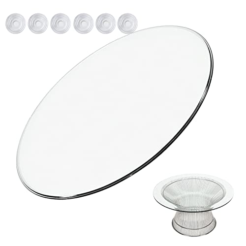 Runder Esstisch aus Glas, Runde Tischplatte aus gehärtetem Glas - Runde Tischplatte aus Glas(90CM(36IN)) von BTYQKZVPM