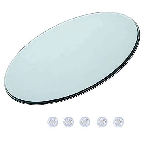 Runder Esstisch aus Glas, Runde Tischplatte aus gehärtetem Glas – Tischplatte for Küche und Esstisch(35CM(14IN)) von BTYQKZVPM