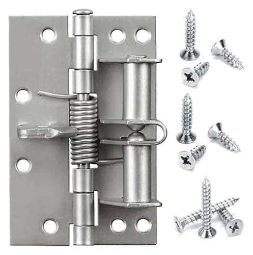 Scharniere, Positionierungs-Türschließer, Federselbstausrichtendes automatisches Schließscharnier 4 Zoll Mehrfarbig(Silver) von BTYQKZVPM