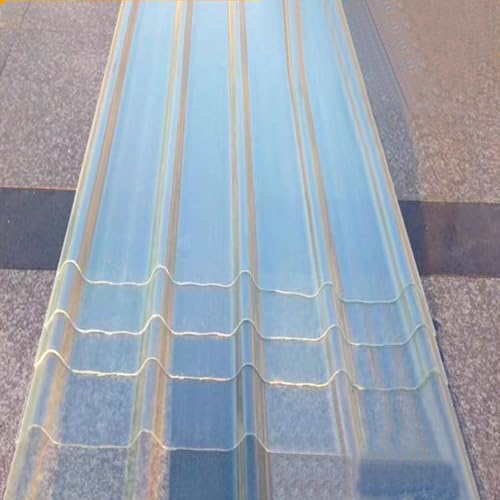 Tageslichtplatten, Dachplatten, 2 mm GFK-Dachplatte, Tageslicht, transparent, 0,9 m Breite, mehrere Längen, Packung mit 3–16 Stück(7 Pcs,0.9x0.9m/35x35in) von BTYQKZVPM