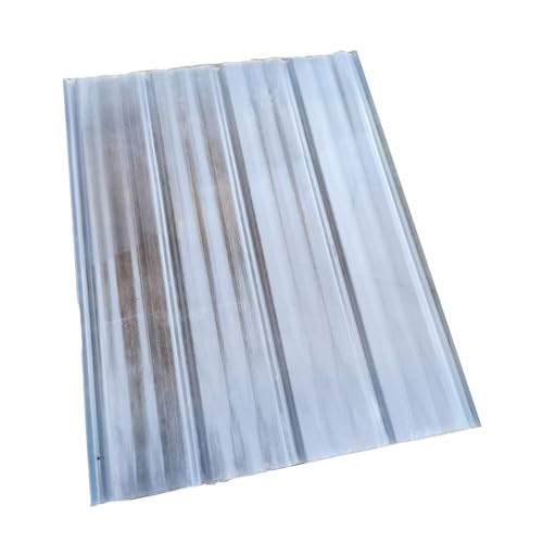 Tageslichtplatten, Dachplatten, 2 mm transparente gewölbte Dach- und Wandpaneele aus FRP, 0,9 m x mehrere Längen, Packung mit 3–18 Stück(8 pcs,0.9x1.6m/35x63in) von BTYQKZVPM