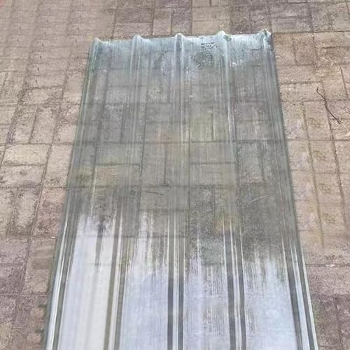 Tageslichtplatten, Dachplatten, FRP-Dachplatten, Packung mit 4/6/8/10/13/15/16/20 Stück, transparent, 0,9 m Breite x (0,5–1,7) Länge(6 Pcs,0.9x1.3m/35x51in) von BTYQKZVPM