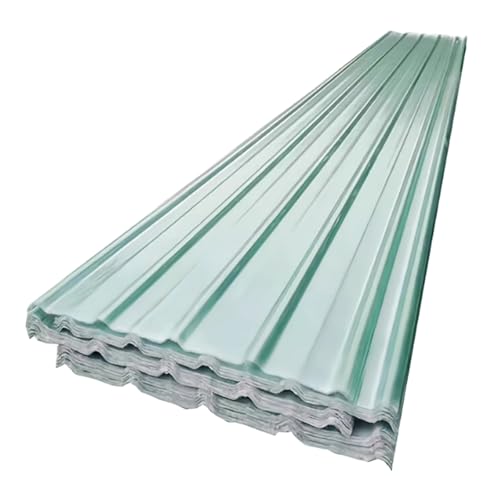 Tageslichtplatten, Dachplatten, Fiberglas-Tageslichtplatten, Dachbahnen, 2,2 mm, beständig, wärmeisolierend, mehrere Packungen, mehrere Größen(4 pcs,0.9x1.5m/35x59in) von BTYQKZVPM