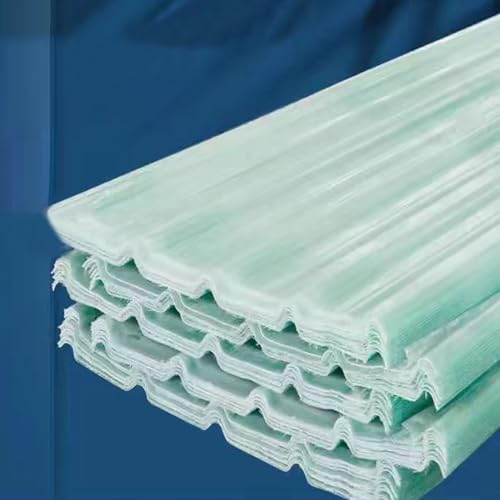 Tageslichtplatten, Dachplatten, GFK-Wellplatten for Tageslichtdach, 2 mm, transparent, mehrere Größen, 3–15 Stück(12 Pcs,0.9x1.7m/35x67in) von BTYQKZVPM
