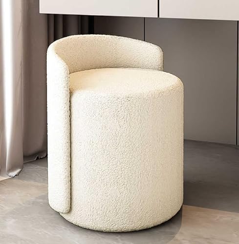 UPVC-Fenstergriff-Verriegelung, 360 Grad drehbarer Schminkstuhl(Sheep Velvet White) von BTYQKZVPM