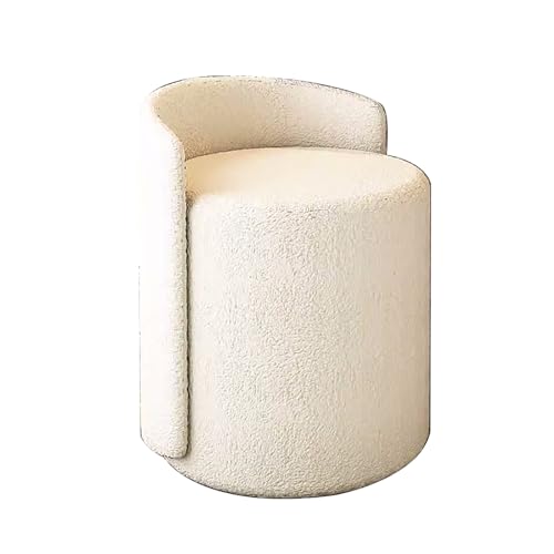 UPVC-Fenstergriff-Verriegelung, Packung mit 2 gepolsterten, um 360 Grad drehbaren Schminkstühlen(Sheep Velvet White) von BTYQKZVPM