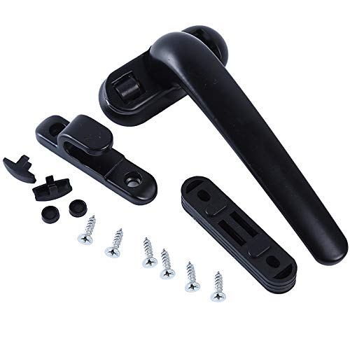 UPVC-Fenstergriff-Verriegelung, Universal Aluminiumlegierung Abschließbarer Fenster- und Türgriff Mehrfarbig 13x7x5 cm(Black Right) von BTYQKZVPM