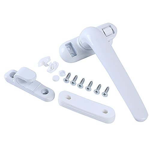 UPVC-Fenstergriff-Verriegelung, Universal Aluminiumlegierung Abschließbarer Fenster- und Türgriff Mehrfarbig 13x7x5 cm(White Right) von BTYQKZVPM