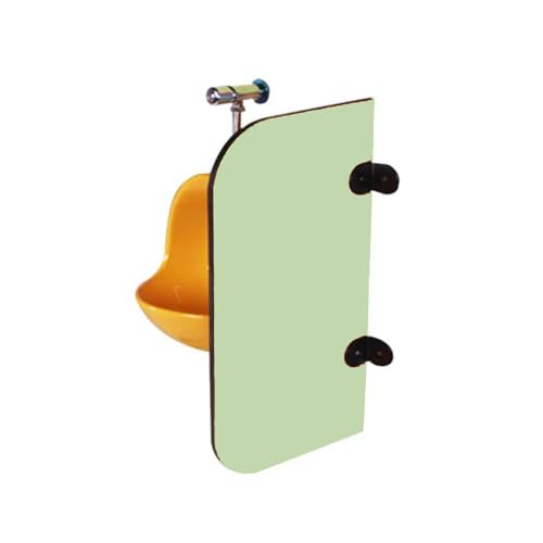 Urinal Bildschirm Toilette Partition， Urinal-Sichtschutz, Wandmontierter Urinal-Trennwand-Toiletten-Schallwand, mehrfarbig, mehrere Größen(Light Green2pcs,23.6in/60cm) von BTYQKZVPM