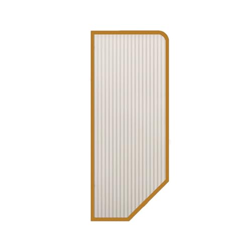 Urinal Bildschirm Toilette Partition， Urinaltrennwand Edelstahlrahmen Hartglas Wandmontage Schwarz/Gold 1er, 2er, 3er Pack(Gold,1Pcs) von BTYQKZVPM