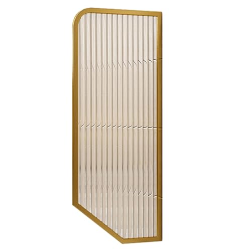 Urinal Bildschirm Toilette Partition， Urinaltrennwand Hartglas Edelstahlrahmen 40x120cm(Gold,3 Pcs) von BTYQKZVPM
