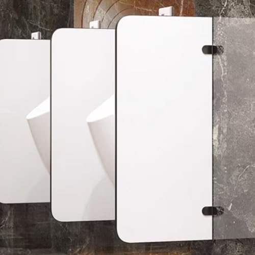 Urinal Bildschirm Toilette Partition， Wandmontierte Urinal-Trennwand aus Edelstahl, 90 x 40 cm, mehrfarbig, for öffentliche Plätze(White1pcs) von BTYQKZVPM