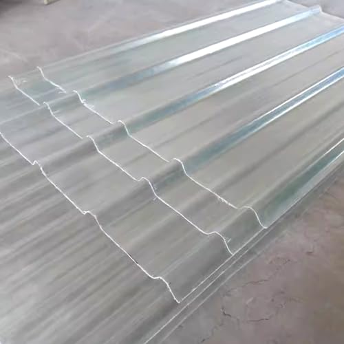 Wärmeisolierende Fliesen, transparente Dachbahn, FRP-Tageslichtplatten, 1,2 mm, Packung mit 3–18 Stück, 0,9 x 0,8–1,7 m Welldachplatte (5 Stück, 0,9 x 1,2 m) von BTYQKZVPM