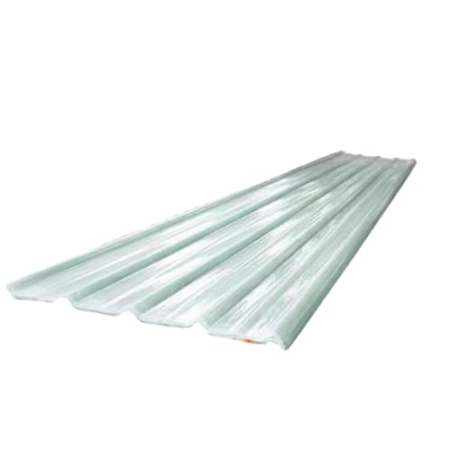 Wärmeisolierende Fliesen, transparente Dachplatte, 1,5 mm gewellte Fiberglas-Dachplatten, mehrere Größen, mehrere Mengenoptionen (6 Stück, 0,9 x 1,6 m) von BTYQKZVPM