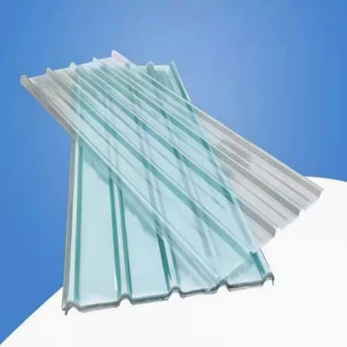 Wärmeisolierende Fliesen, transparente Dachplatte, Gewächshausplatte, 2 mm, Fiberglas, 3–17 Stück, transparent, mehrere Größen (5 Stück, 0,9 x 1,1 m) von BTYQKZVPM