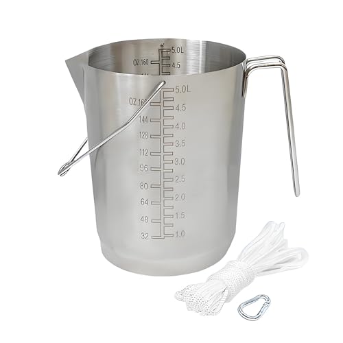 Wasserprobenbecher mit Gegengewicht, Teleskop-Wasserprobennehmer-Set, Edelstahl, mehrere Kapazitäten (0,5 – 5 l), 0 – 30 m Tiefe, komplettes Set mit Zubehör, 1 Stück(0.11gal/0.5L) von BTYQKZVPM