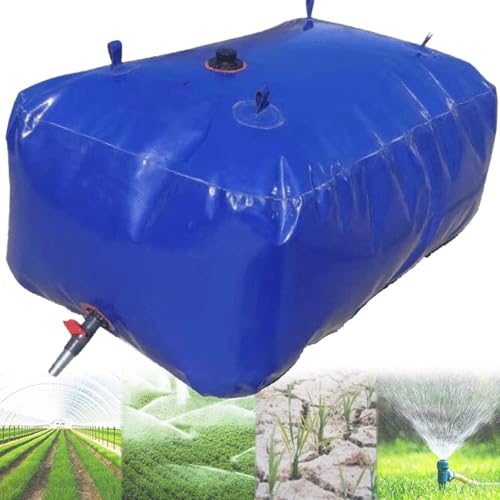 Wasserspeicher, Wasseraufbewahrungstasche PVC Faltbar Mit Wasserhahn Mehrere Größen Blau(670L) von BTYQKZVPM
