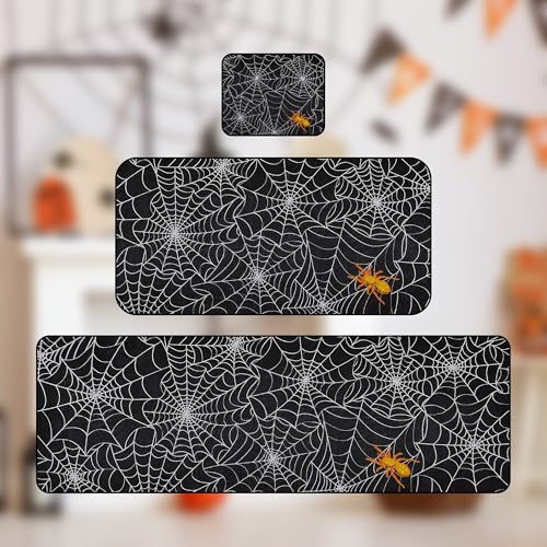 Btysun Küchenmatten für Boden, Halloween-Küchenmatte, Heimdekoration für Frauen, Heimdekoration, Kürbis, Spinnennetz, Geist, Outdoor-Dekorationen Btysun Küchenmatten für Boden, Halloween-Küchenmatte, Heimdekoration für Frauen, Heimdekoration, Kürbis, Spinnennetz, Geist, Outdoor-Dekorationen von BTYSUN