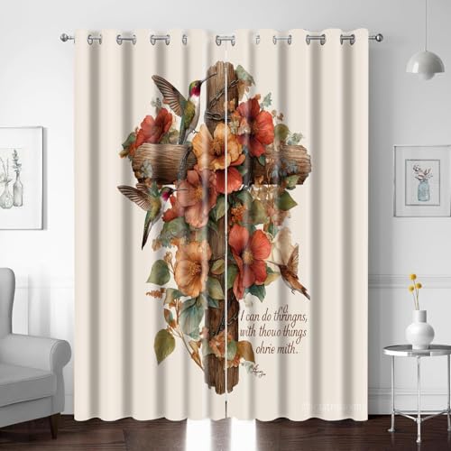 Verdunkelungsvorhang kinderzimmer, Blume Vogel Buchstabe 3D Druckmuster vorhänge mit ösen Schlafzimmer 2er Set 200 x 180 cm Blickdicht Vorhang für Kinder Jungen Mädchen Wohnzimmer von BTYWH