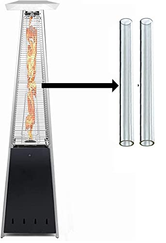 BU-KO Ersatz-Glas-Röhre für Gas-Pyramiden-Terrassenstrahler - Passt in die meisten Marken von BU-KO