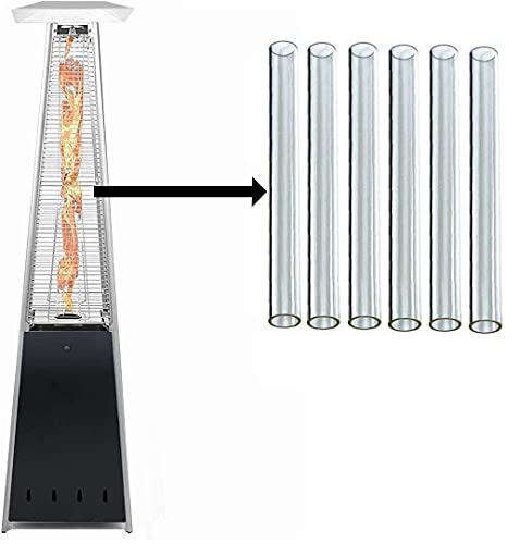 Bu-Ko Ersatz-Glas-Röhre für Gas-Pyramiden-Terrassenstrahler - Passt in die meisten Marken von BU-KO