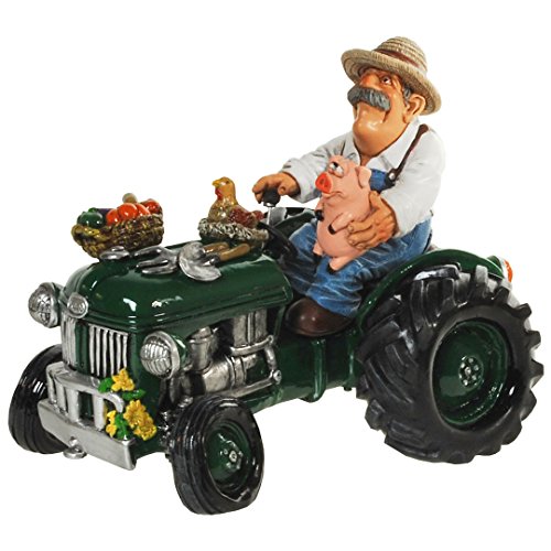 Spardose Trecker,Traktor mit Fahrer sehr edel und gros mit Gummiverschluß Spardose Trecker,Traktor mit Fahrer sehr edel und gros mit Gummiverschluß von Sunature