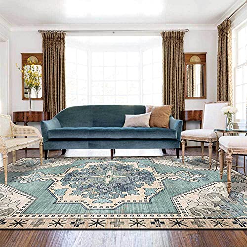 Fußmatte für den Innenbereich, persischer Stil, 40 x 60 cm, Blau / Grau von BUANFUA