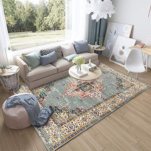 Teppich / Fußmatte, persischer Stil, 40 x 60 cm, moderner Teppich, Wohnzimmer, Teppich, Boden, super saugfähig, Polyester, umweltfreundlich, Latex auf der Rückseite für Anti-Rutsch, weiche Haptik. von BUANFUA