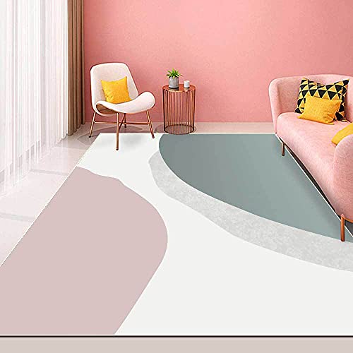 Teppiche, 100 x 150 cm, grau-rosa, rutschfest, wasserdicht, antibakteriell, Mehrzweck-Bodenmatten für Küche, Bad oder Arbeitsplatz von BUANFUA