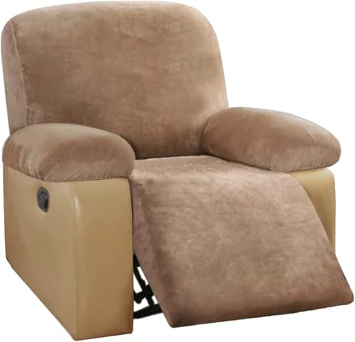 BUAOGDVG Stretch-Sofabezug aus Samt for Liegestühle, Couchbezug for Liegestühle, Rutschfester Antifouling-Sofaschutz for die Couch(Cammello,1 Posto) von BUAOGDVG