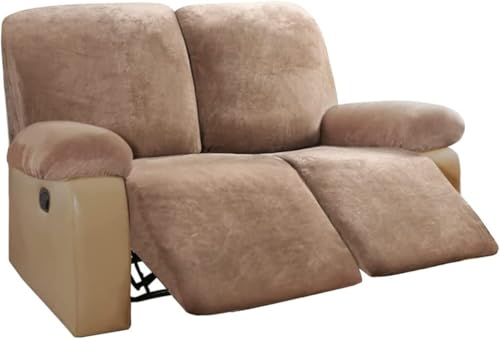 BUAOGDVG Stretch-Sofabezug aus Samt for Liegestühle, Couchbezug for Liegestühle, Rutschfester Antifouling-Sofaschutz for die Couch(Cammello,2 Posti) von BUAOGDVG