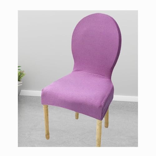BUAOGDVG Stretch-Stuhlhussen mit runder Rückenlehne, 2er-/4er- oder 6er-Set, Schutzbezug for Esszimmerstühle, Moderne Stuhlhussen for die Dekoration von Restaurants und Küchen(K,4PCS) von BUAOGDVG